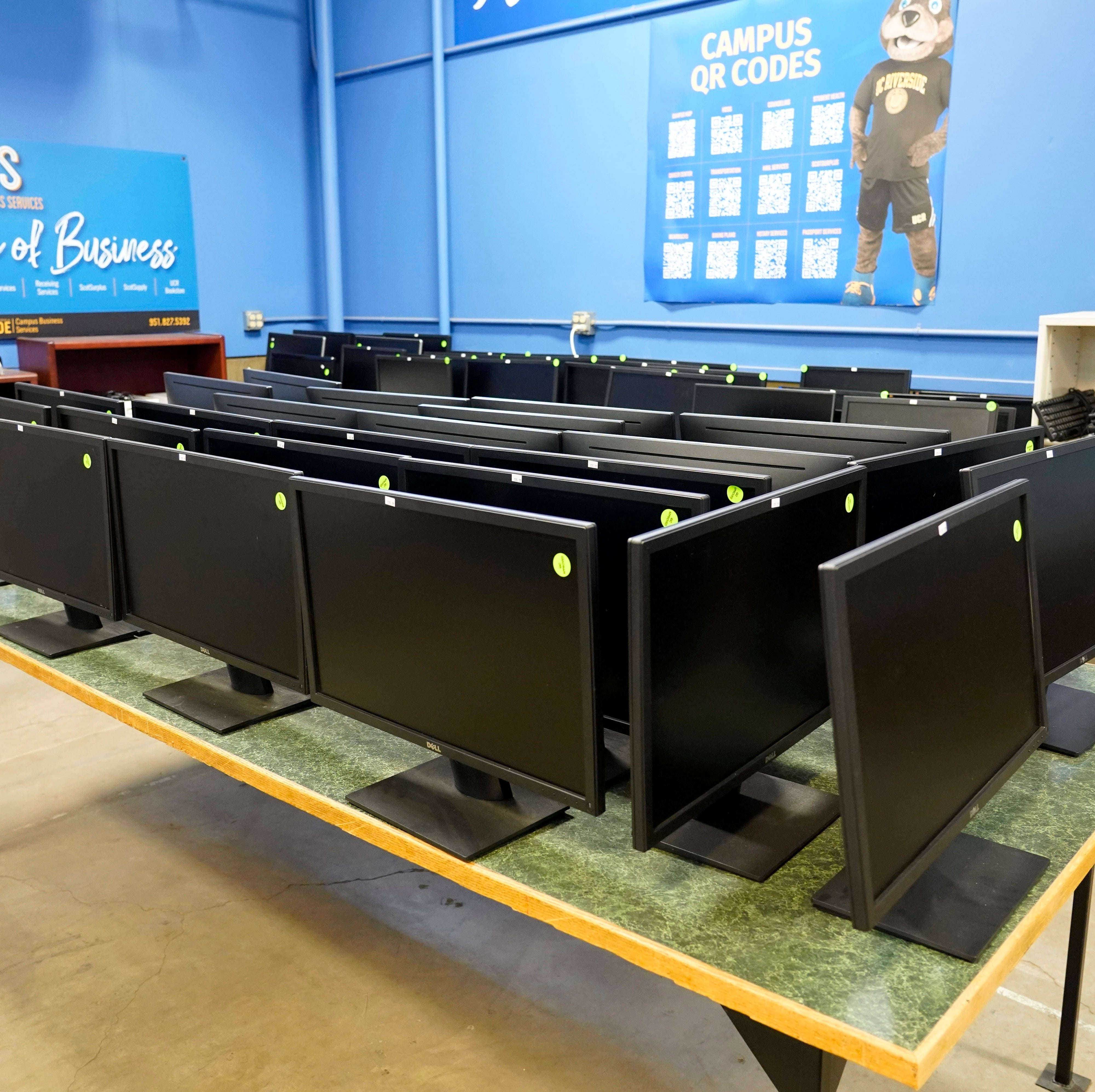 Computer monitors of varying brands
