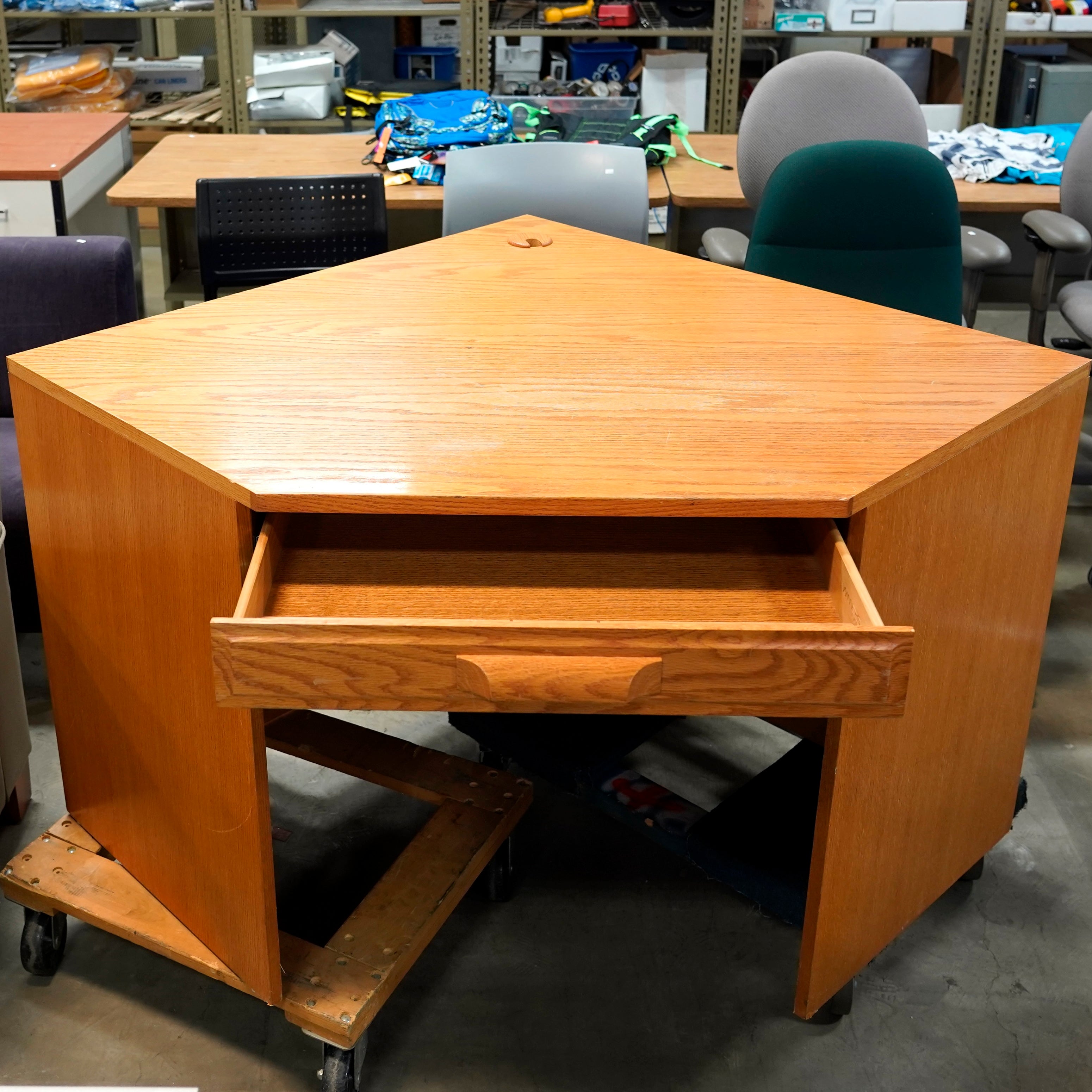 No one puts baby in the corner...but you can put this desk there.