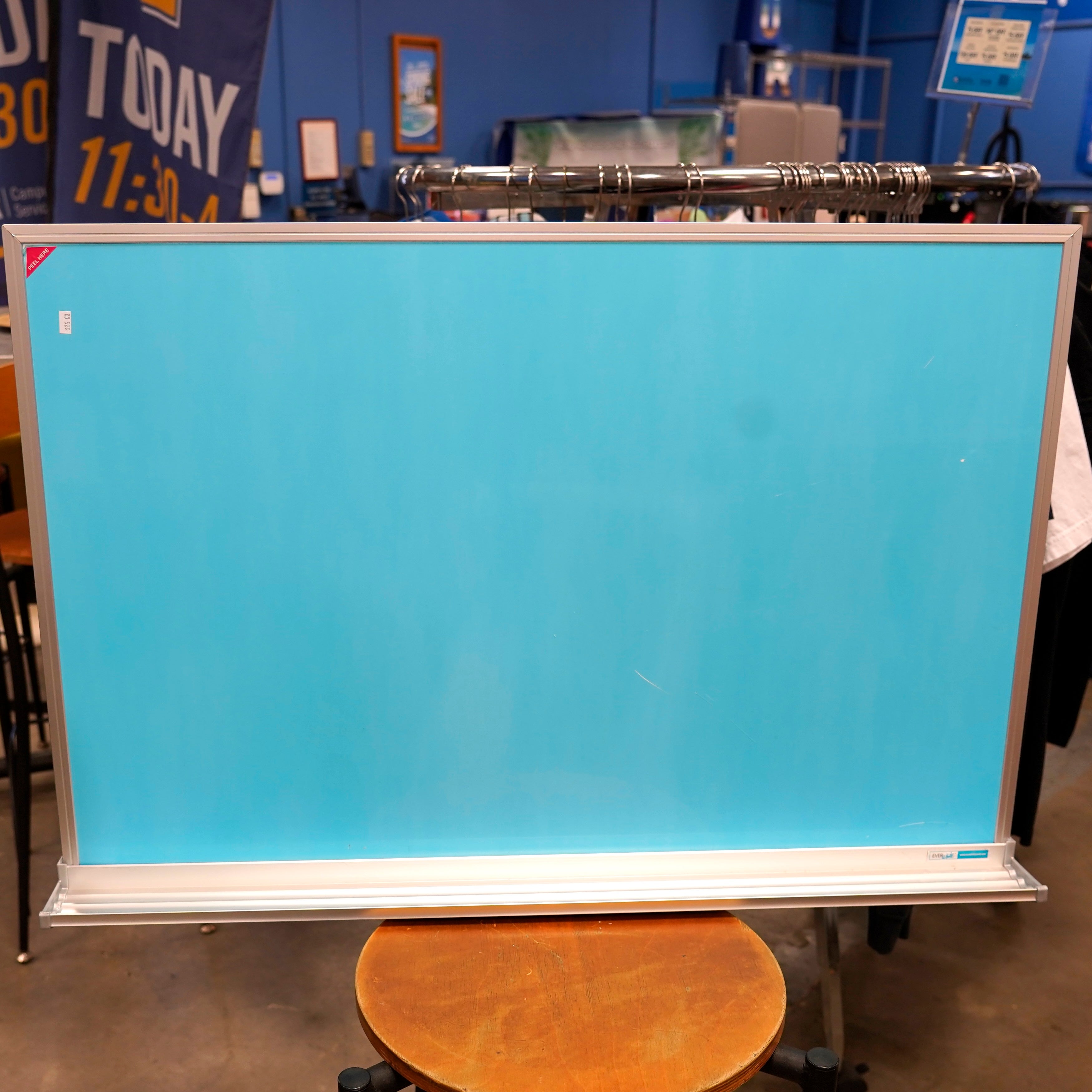 Whiteboards (with protective films still attached!) that are perfect for passing notes.