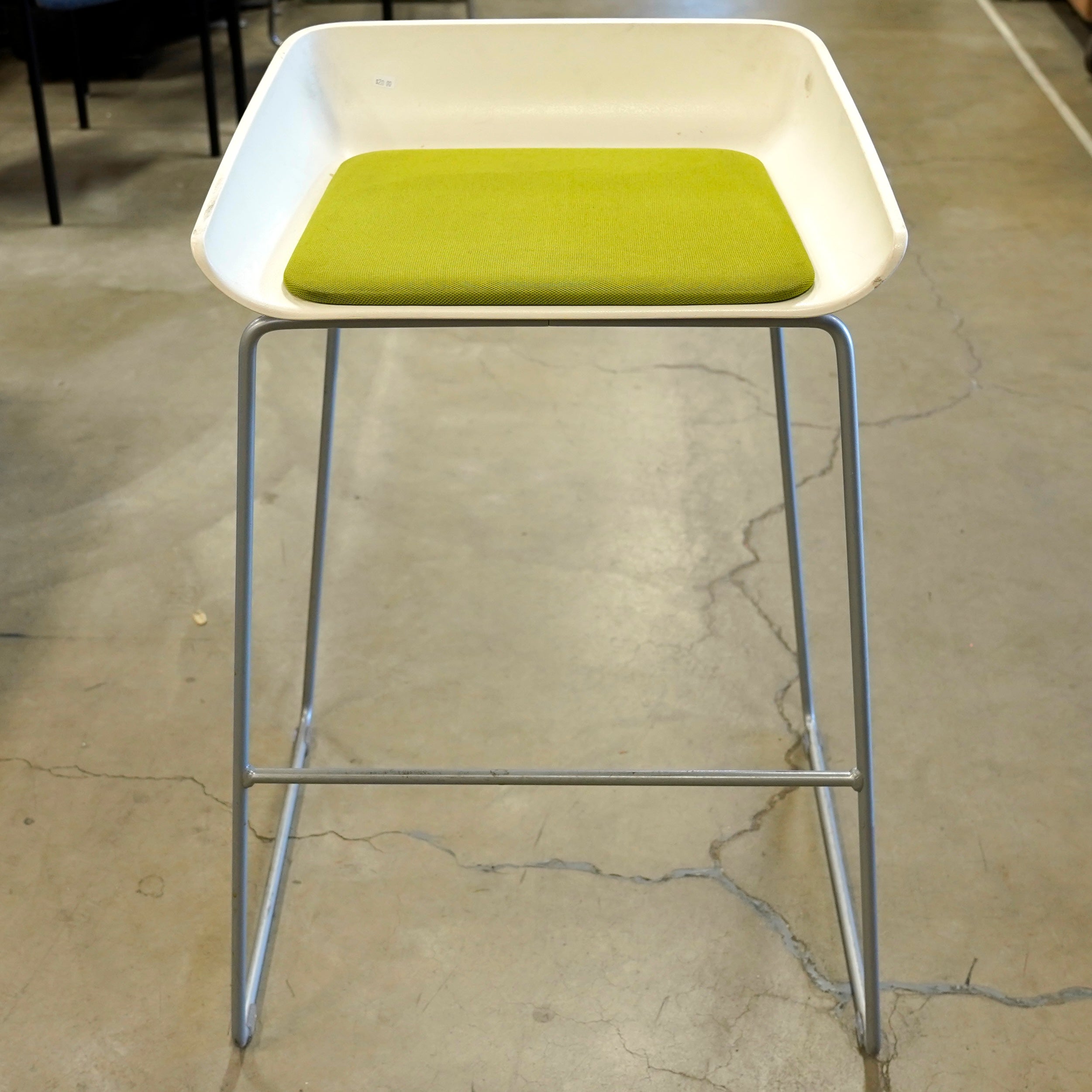 Green & White Barstools