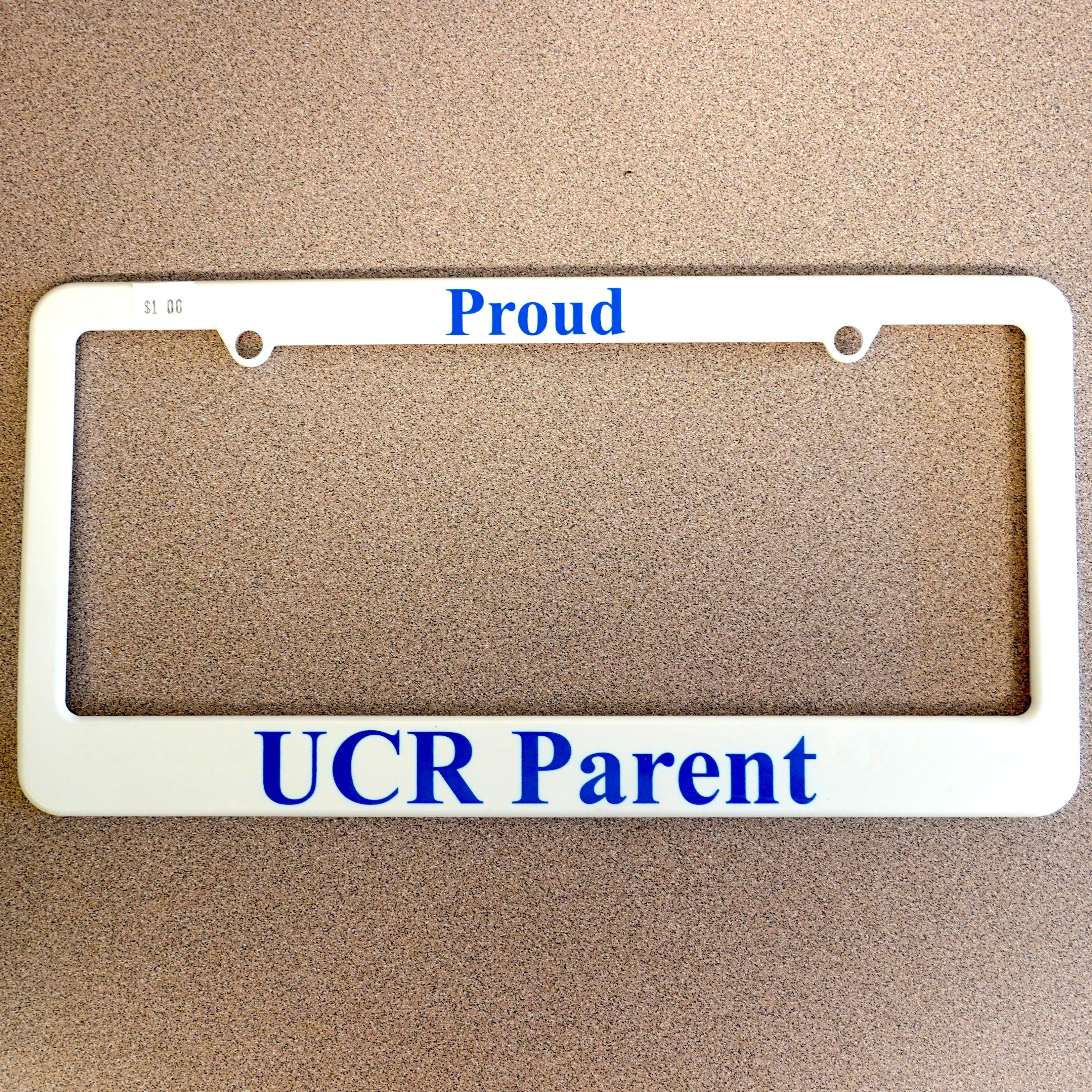 Proud UCR Parent license plate frames