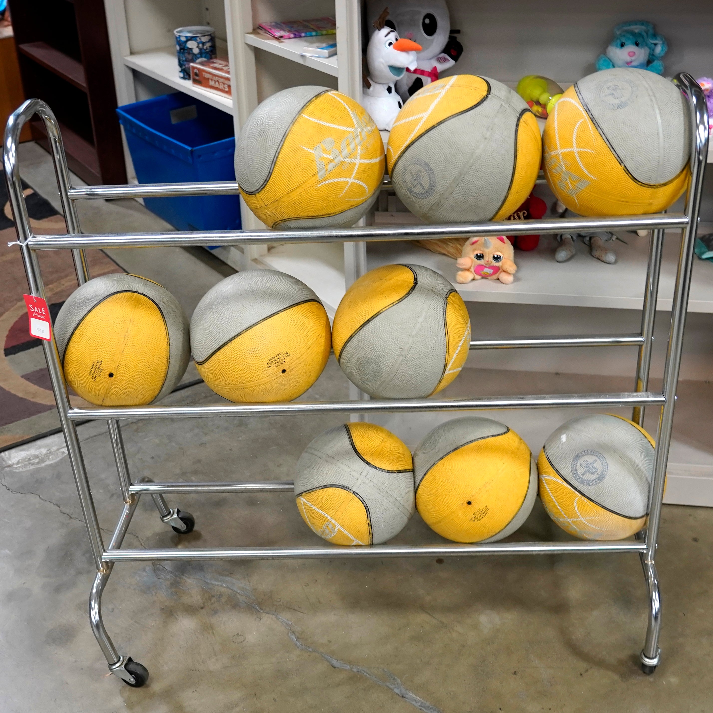 Yellow and Gray Playground Balls
