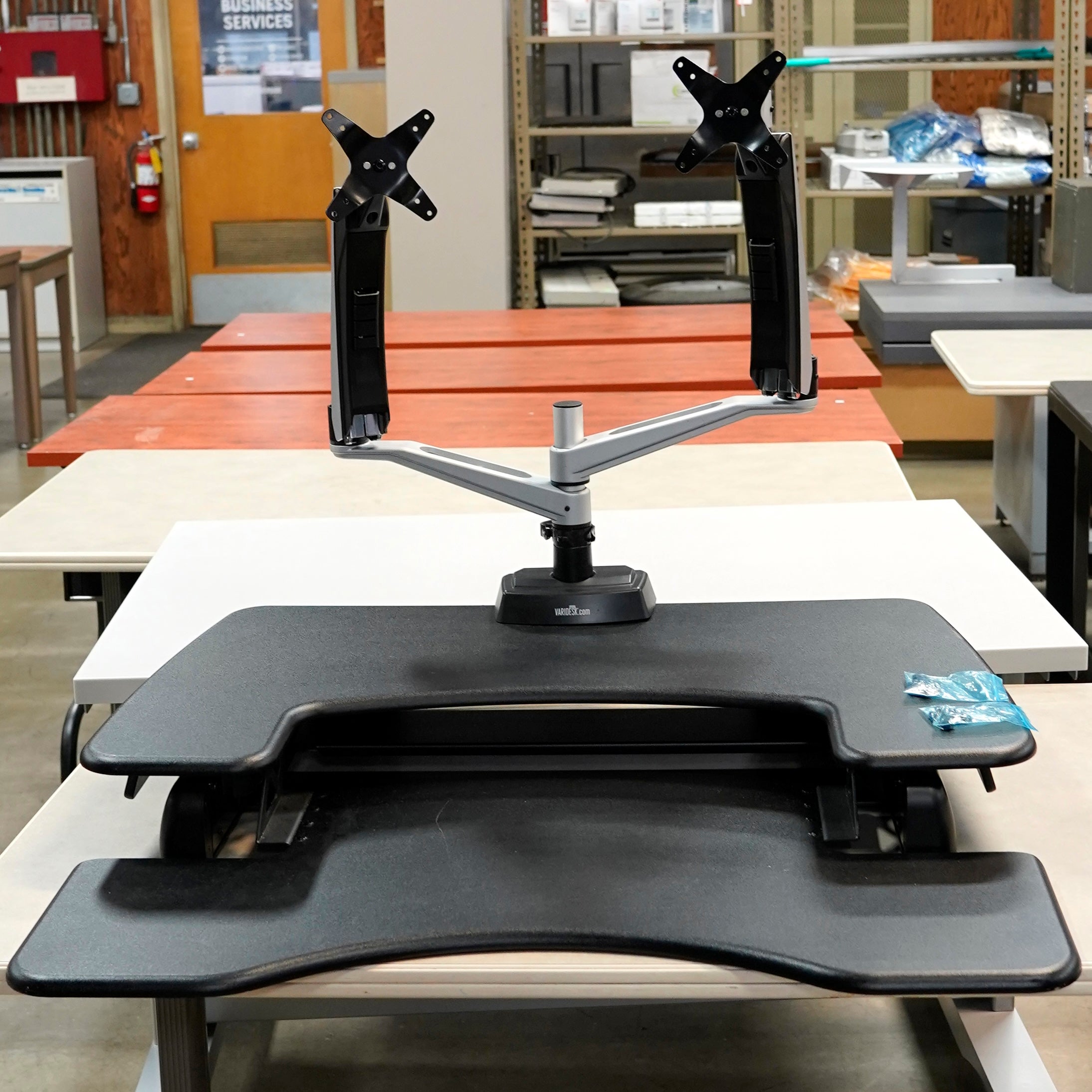 Standing Desk With Vari Dual-Monitor Arm