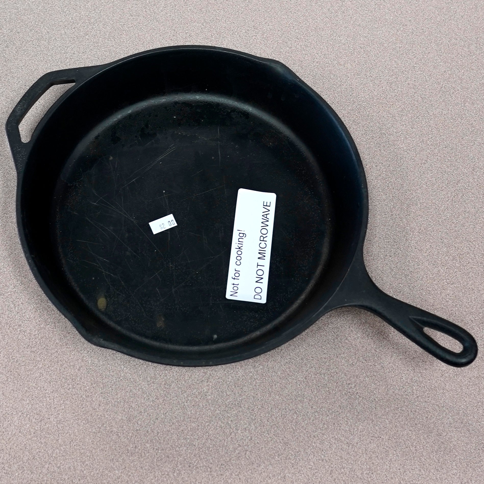 Faux Cast Iron Decorative Pan with Handle