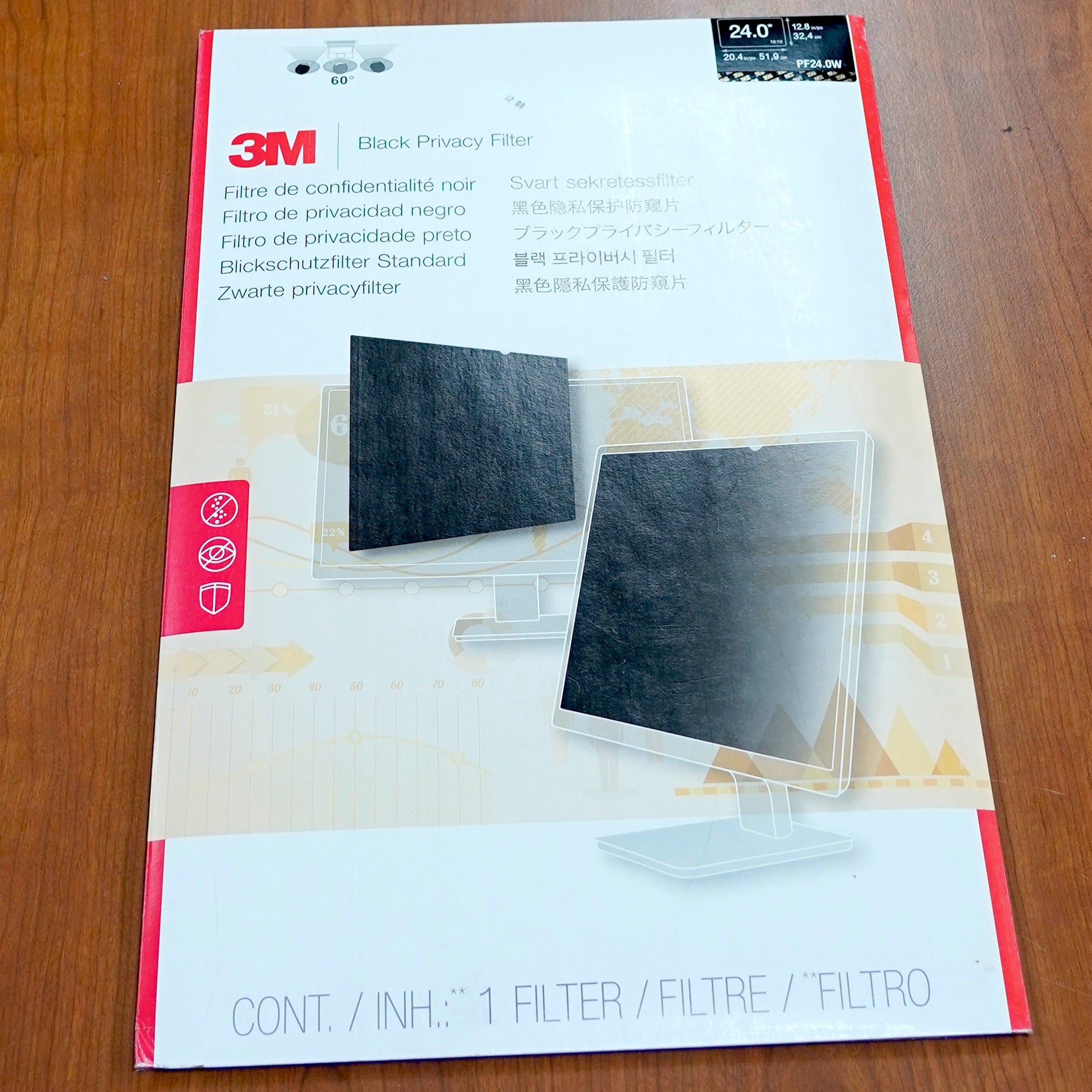 3M 24-inch Black Privacy Filter