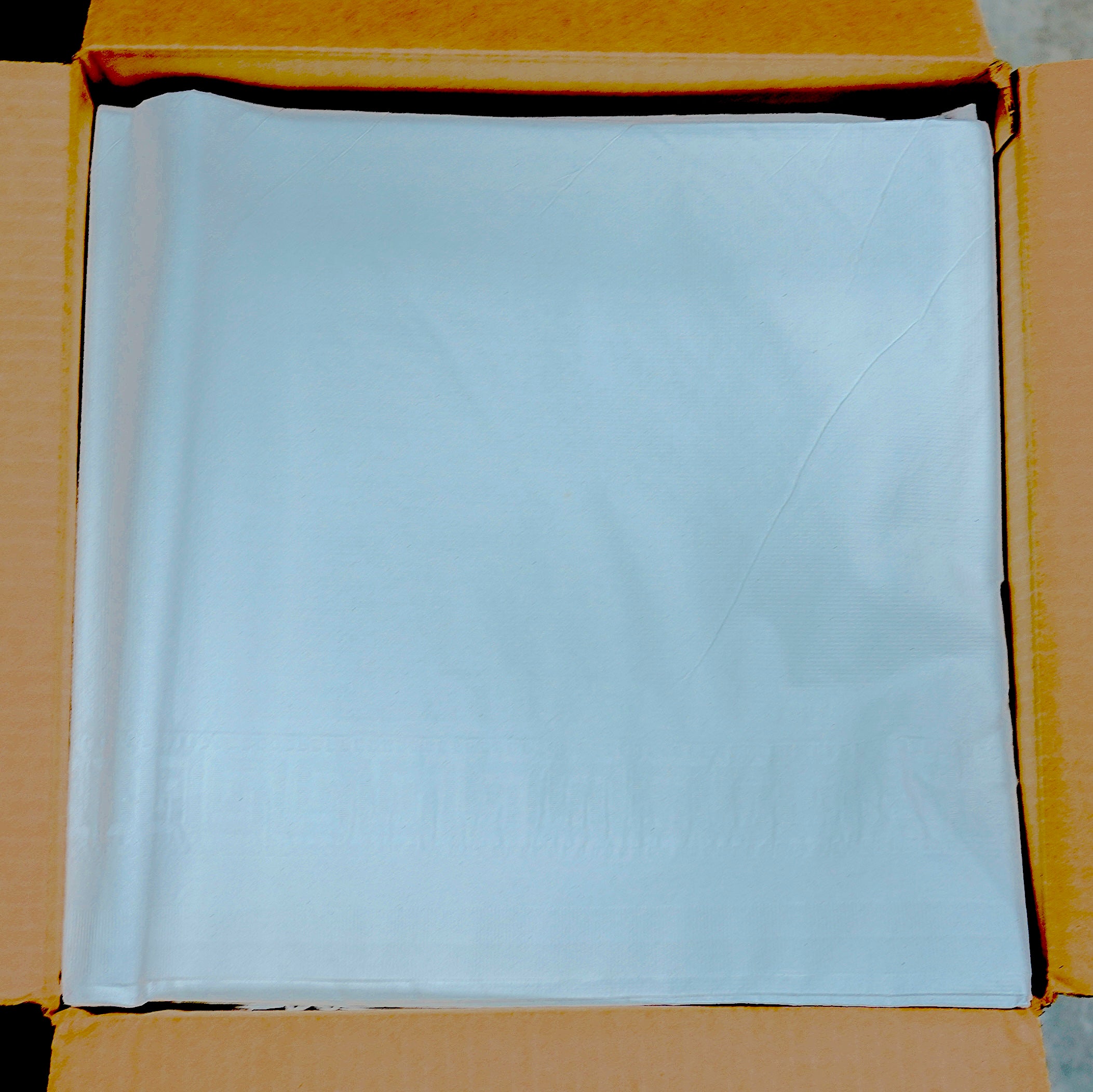 Boxes of 54-inch x 108-inch White Paper Tablecloths