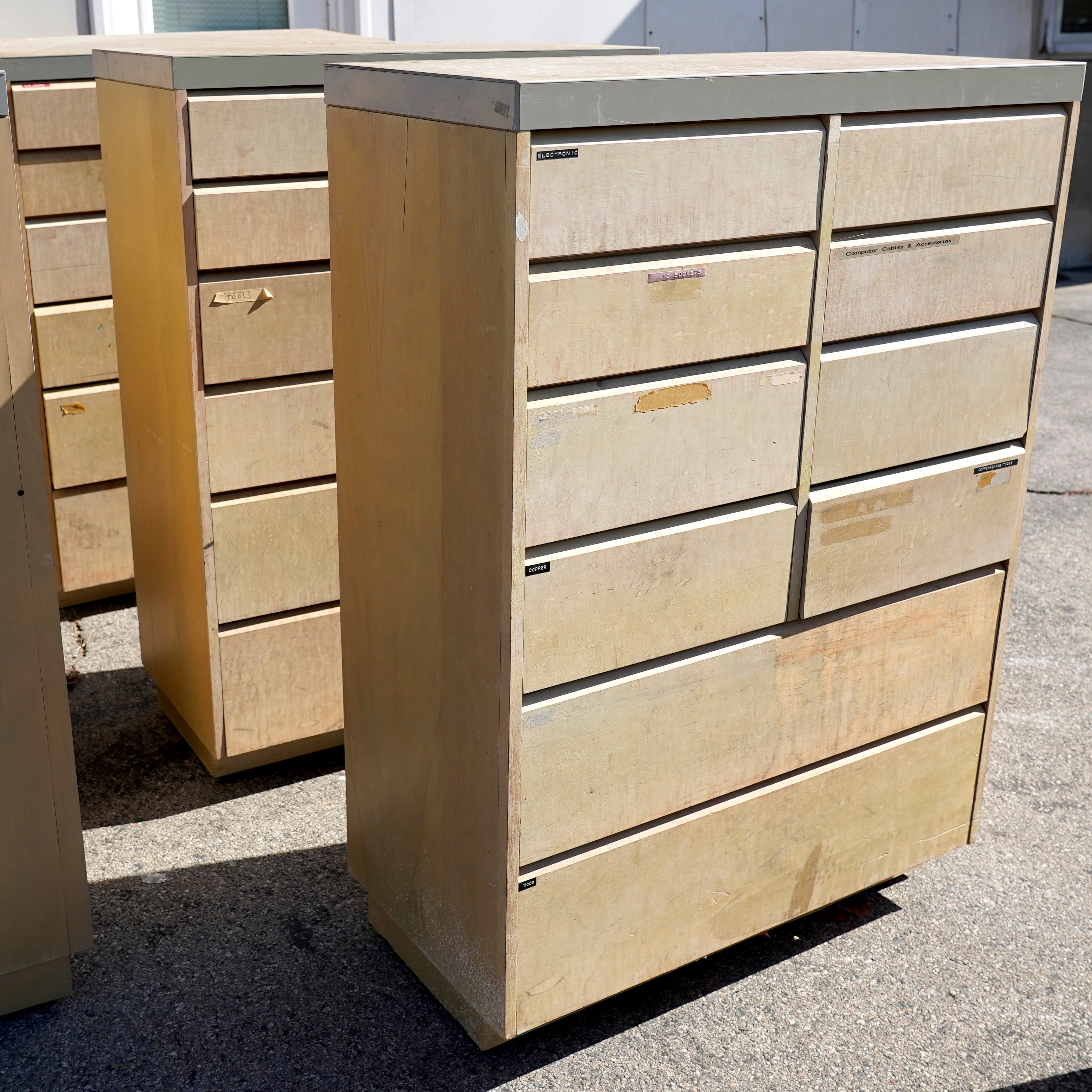 Wooden 10-Drawer Cabinets