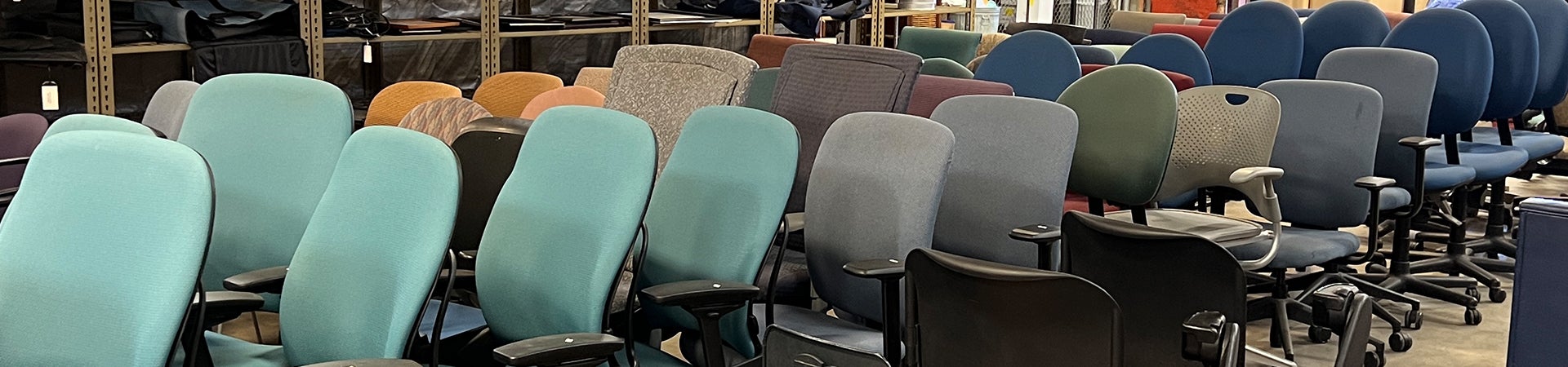 Office chairs of multiple colors