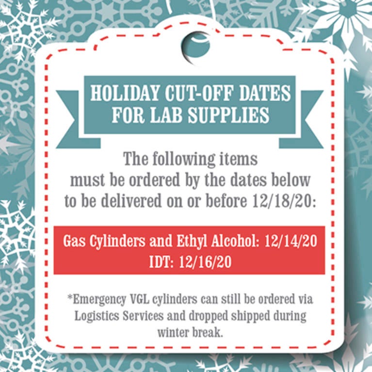 Logistics Holiday Cut-Off Dates