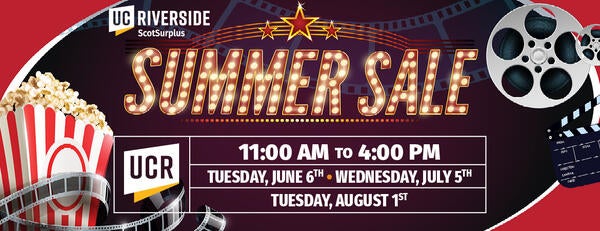 UC Riverside ScotSurplus Summer Sales