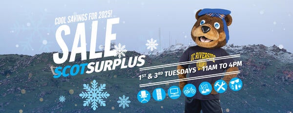 Cool Savings for 2025. Sale ScotSurplus, 1st and 3rd Tuesdays, 11 am to 4 pm