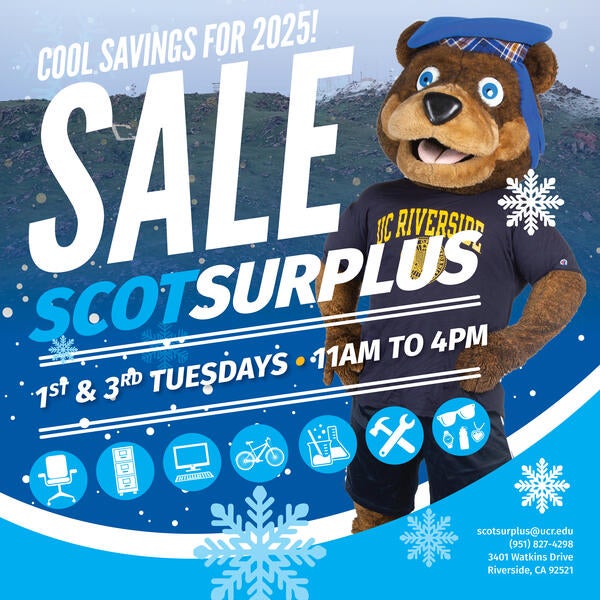 Cool Savings for 2025. Sale ScotSurplus, 1st and 3rd Tuesdays, 11 am to 4 pm