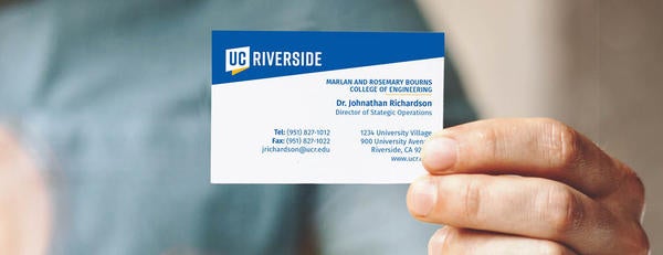 UCR Business Card sample