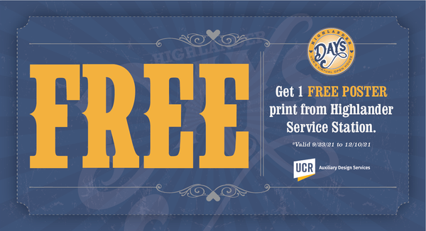 Highlander Day Coupon - FREE Poster