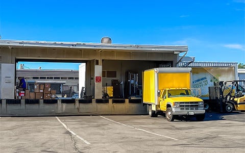 Receiving Services Loading Dock with Truck