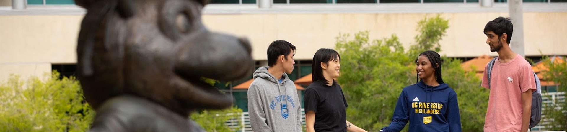 Students Wearing University Clothing from the UCR Bookstore
