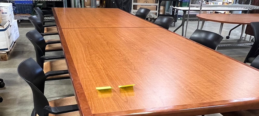 long conference table with chairs